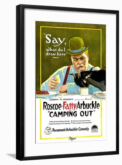 Camping Out, Roscoe 'Fatty' Arbuckle, 1919-null-Framed Art Print