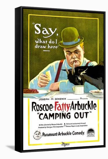 Camping Out, Roscoe 'Fatty' Arbuckle, 1919-null-Framed Stretched Canvas