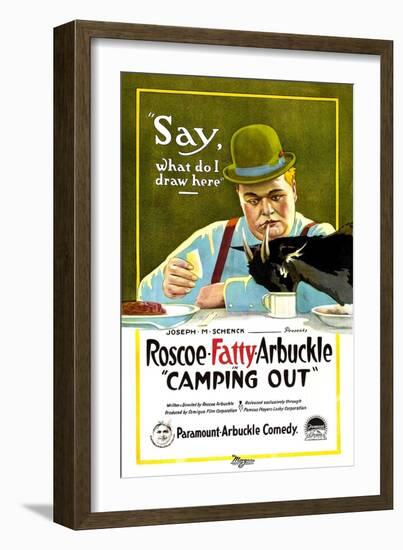 Camping Out, Roscoe 'Fatty' Arbuckle, 1919-null-Framed Art Print