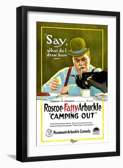 Camping Out, Roscoe 'Fatty' Arbuckle, 1919-null-Framed Art Print