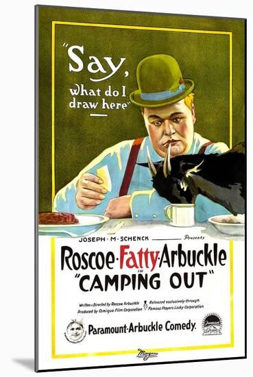 Camping Out, Roscoe 'Fatty' Arbuckle, 1919-null-Mounted Art Print