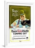 Camping Out, Roscoe 'Fatty' Arbuckle, 1919-null-Framed Art Print