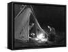 Camping Supper-null-Framed Stretched Canvas