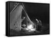 Camping Supper-null-Framed Stretched Canvas