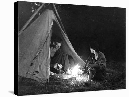 Camping Supper-null-Stretched Canvas