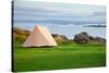 Camping Tent on a Shore in a Morning Light-naumoid-Stretched Canvas