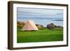 Camping Tent on a Shore in a Morning Light-naumoid-Framed Photographic Print