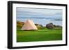 Camping Tent on a Shore in a Morning Light-naumoid-Framed Photographic Print