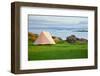 Camping Tent on a Shore in a Morning Light-naumoid-Framed Photographic Print