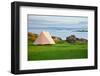 Camping Tent on a Shore in a Morning Light-naumoid-Framed Photographic Print