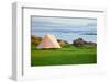 Camping Tent on a Shore in a Morning Light-naumoid-Framed Photographic Print