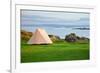 Camping Tent on a Shore in a Morning Light-naumoid-Framed Photographic Print