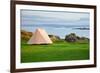 Camping Tent on a Shore in a Morning Light-naumoid-Framed Photographic Print