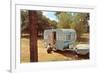 Camping Trailer in Woods-null-Framed Premium Giclee Print