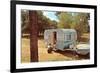 Camping Trailer in Woods-null-Framed Premium Giclee Print