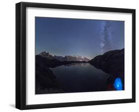 Camping under the Stars at Lac Des Cheserys-Roberto Moiola-Framed Photographic Print