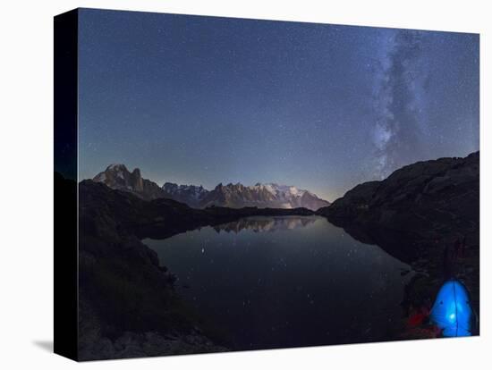 Camping under the Stars at Lac Des Cheserys-Roberto Moiola-Stretched Canvas