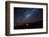 Camping under the Stars. the Milky Way Stretches Overhead the Tent High above the Villages in the D-TCS Photography-Framed Photographic Print