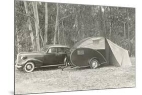 Camping with Tear-Drop Trailer Tent-null-Mounted Premium Giclee Print