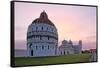 Campo dei Miracoli with Baptistry, Santa Maria Assunta Cathedral and Leaning Tower, UNESCO World He-Hans-Peter Merten-Framed Stretched Canvas