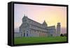 Campo dei Miracoli with Santa Maria Assunta Cathedral and Leaning Tower, UNESCO World Heritage Site-Hans-Peter Merten-Framed Stretched Canvas