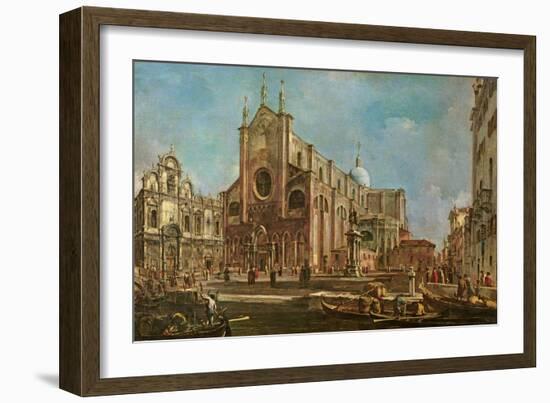 Campo Dei Santi Giovanni E Paolo and the Scuola Grande Di San Marco, Venice-Francesco Guardi-Framed Giclee Print