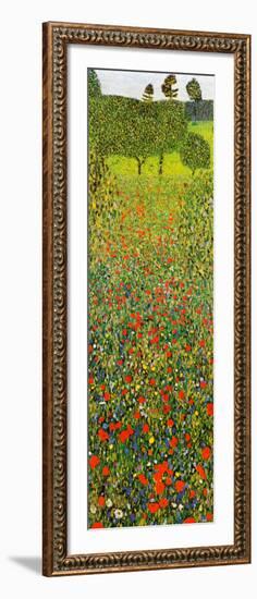 Campo Di Papaveri-Gustav Klimt-Framed Art Print