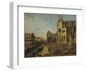 Campo Santi Giovanni E Paolo in Venice-Michele Marieschi-Framed Giclee Print