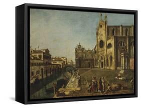 Campo Santi Giovanni E Paolo in Venice-Michele Marieschi-Framed Stretched Canvas