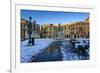 Campo Santo Stefano at sunrise after overnight snow, San Marco, Venice, UNESCO World Heritage Site,-Eleanor Scriven-Framed Photographic Print