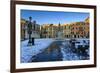 Campo Santo Stefano at sunrise after overnight snow, San Marco, Venice, UNESCO World Heritage Site,-Eleanor Scriven-Framed Photographic Print