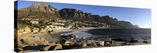 Camps Bay with the Twelve Apostles in the Background, Western Cape Province, South Africa-null-Stretched Canvas