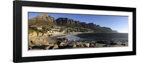 Camps Bay with the Twelve Apostles in the Background, Western Cape Province, South Africa-null-Framed Photographic Print