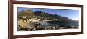 Camps Bay with the Twelve Apostles in the Background, Western Cape Province, South Africa-null-Framed Photographic Print