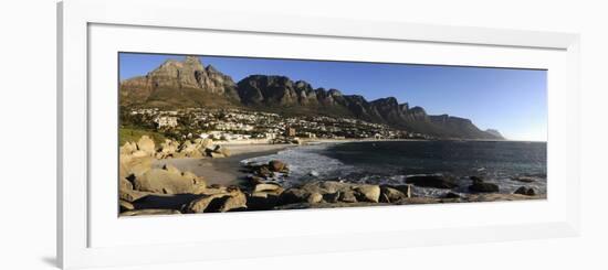 Camps Bay with the Twelve Apostles in the Background, Western Cape Province, South Africa-null-Framed Photographic Print