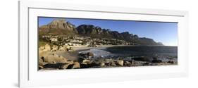 Camps Bay with the Twelve Apostles in the Background, Western Cape Province, South Africa-null-Framed Photographic Print