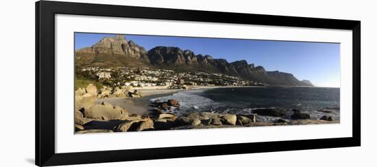 Camps Bay with the Twelve Apostles in the Background, Western Cape Province, South Africa-null-Framed Photographic Print