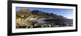 Camps Bay with the Twelve Apostles in the Background, Western Cape Province, South Africa-null-Framed Photographic Print