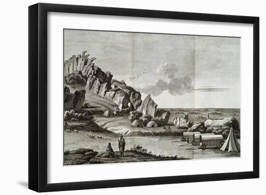 Campsite of Klaas Baster on the Border with Namibia-Francois Le Vaillant-Framed Giclee Print