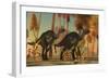 Camptosaurus Dinosaurs Wander Through a Prehistoric Jungle-null-Framed Art Print