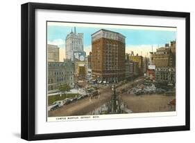 Campus Martius, Detroit, Michigan-null-Framed Art Print