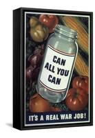 Can All You Can. It's a Real War Job!, WWII Poster-null-Framed Stretched Canvas