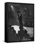 Can Can Dancer Held Up in the Air by a Performing Gentleman at the Paris Show-Nat Farbman-Framed Stretched Canvas