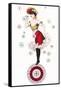 Can-Can Dancer on Roulette Wheel-null-Framed Stretched Canvas