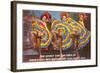 Can-Can Girls-null-Framed Art Print