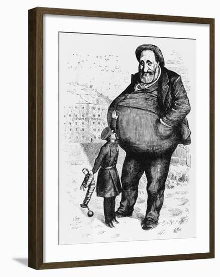 Can the Law Reach Him? The Dwarf and the Thief-Thomas Nast-Framed Giclee Print