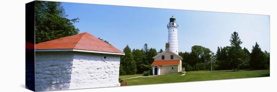 Cana Island Lighthouse, Baileys Harbor, Lake Michigan, Door County, Wisconsin, USA-null-Stretched Canvas