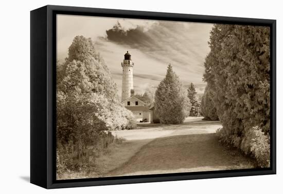 Cana Island Lighthouse, Door County, Wisconsin '12-Monte Nagler-Framed Stretched Canvas