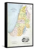 Canaan as it Was Divided Between the Twelve Tribes of Israel-null-Framed Stretched Canvas