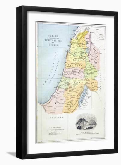 Canaan as it Was Divided Between the Twelve Tribes of Israel-null-Framed Giclee Print